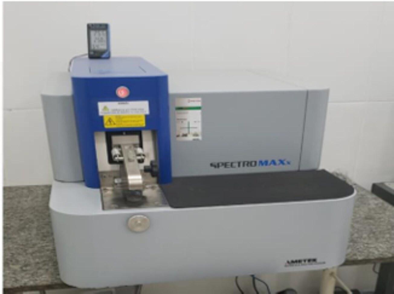 Espectrômetro de emissão óptica Spectromax utilizado pela Aceros